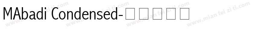 MAbadi Condensed字体转换